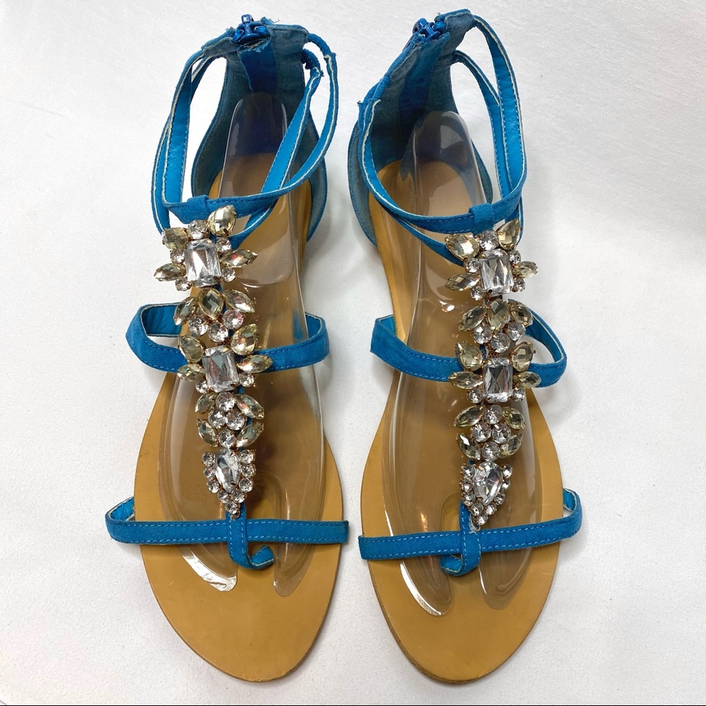 MODERN RUSH blue rhinestone sandals ✨💙 - Picture 12 of 12